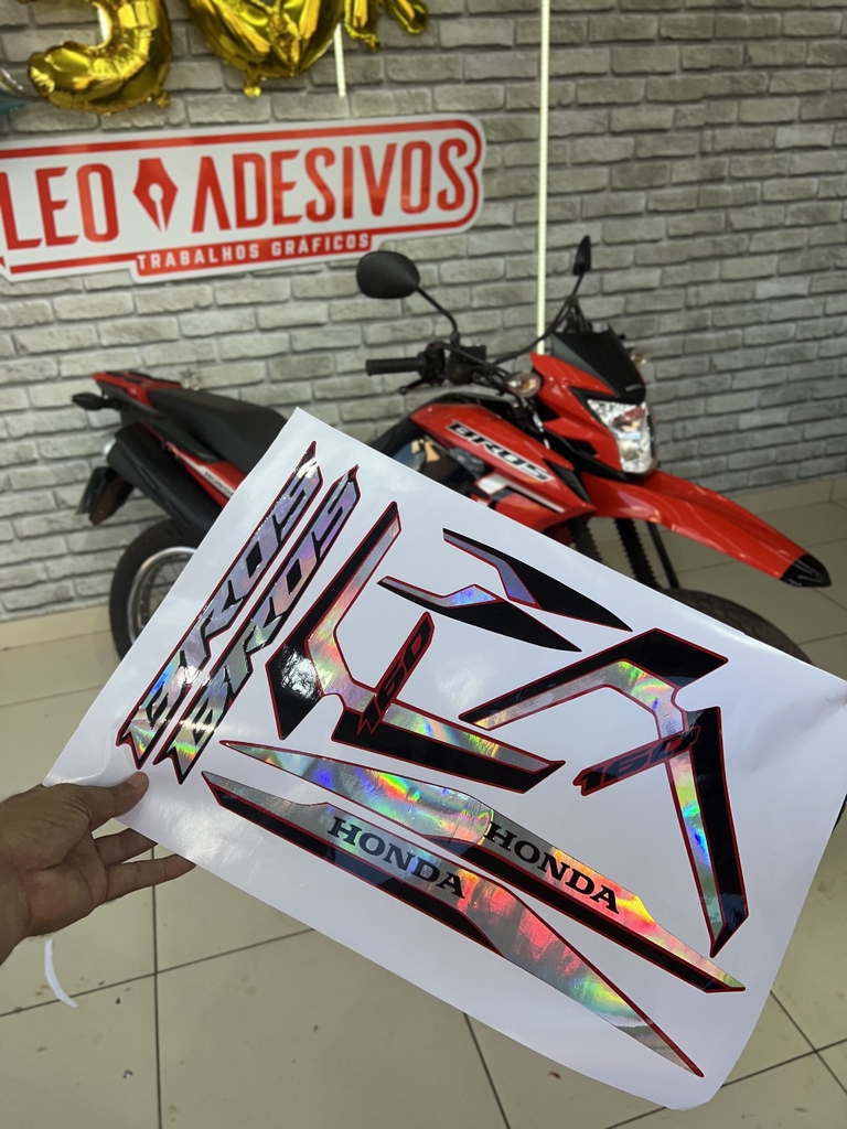 Adesivo Bros 160 2022/2023 - Kit Adesivos Moto Branca.1
