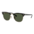 Lentes de Sol Ray-Ban Clubmaster 3716 187/58 Negro-Dorado/Verde Polarizado