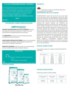 NUPEC WEIGHT CONTROL PERRO CROQUETAS en internet