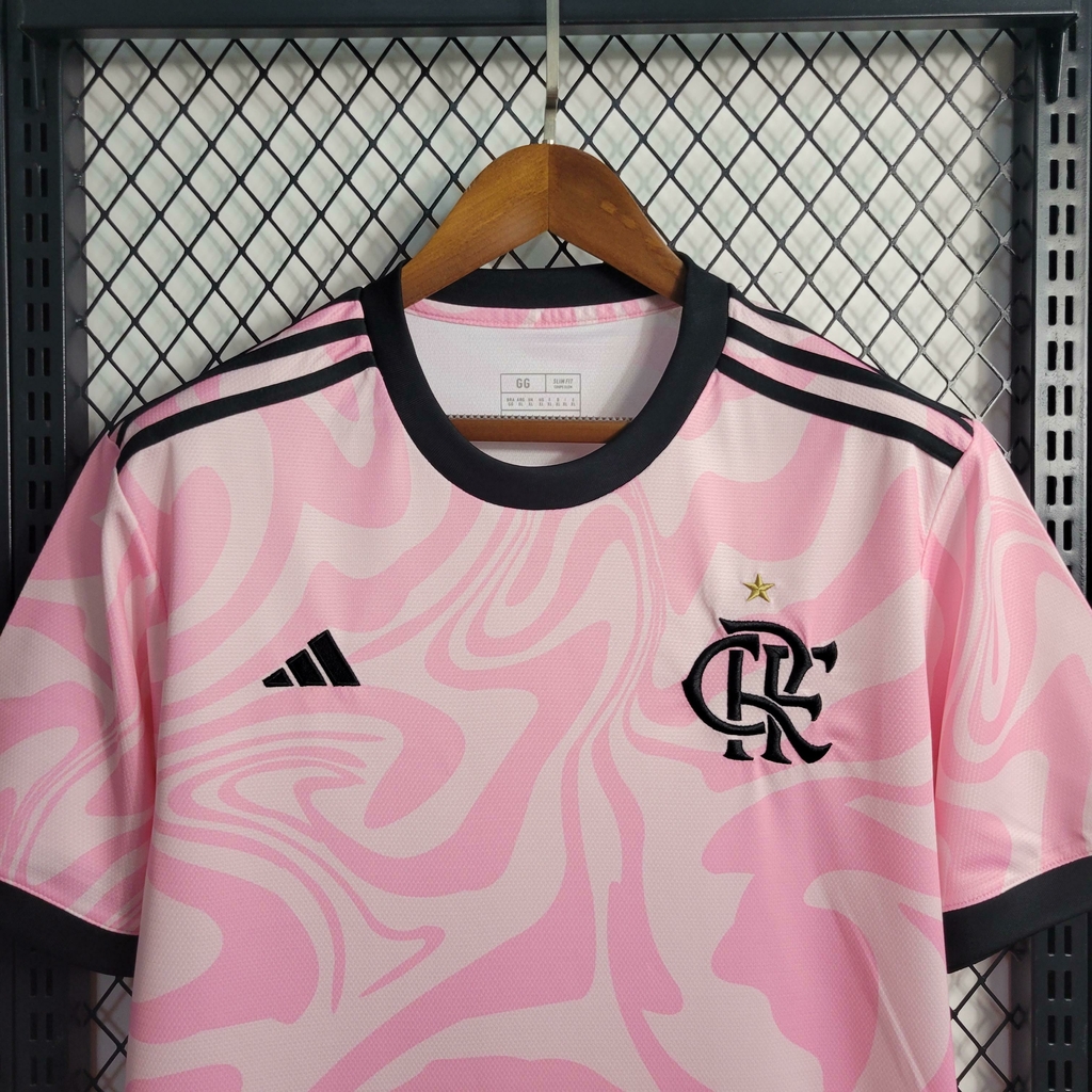 Camisa Flamengo Rosa Edição Especial Torcedor Masculina 2023/24