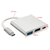 Adaptador Conversor Type-C 3.1 para USB 3.1 USB 3.0 e HDMI 4K (3 in 1) F3 118 - comprar online