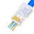 Conector de Rede Ez-rj45 Vazado Pack 100 Unidades Plug RJ45 Exbom