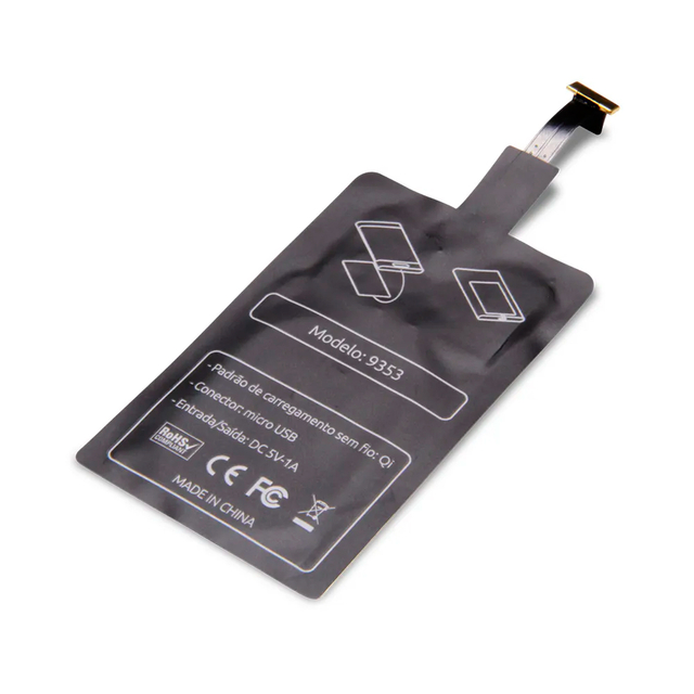 Carregador e Receptor Sem Fio Qi, Conector USB Tipo-C, Adaptador