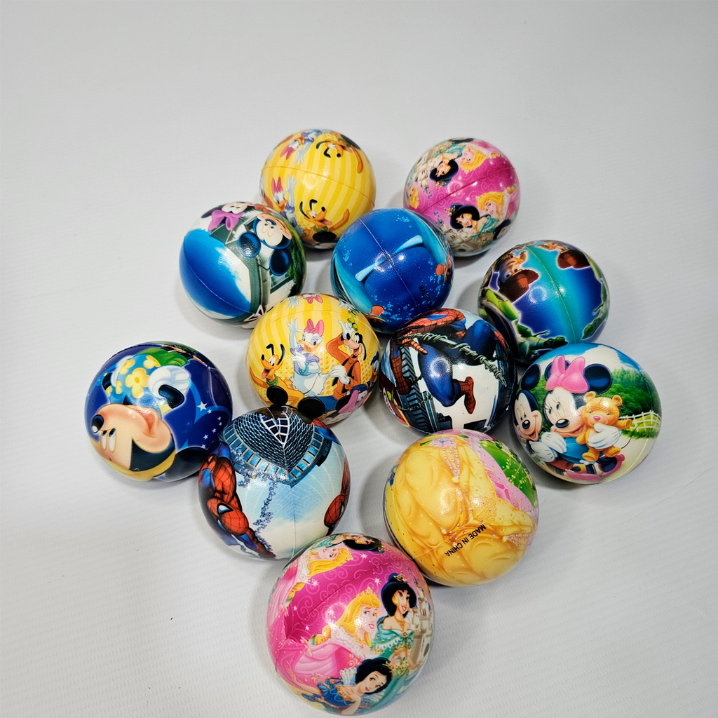 Pelota Antiestres con Diseno de Personajes Set de 12 Unidades 6 c
