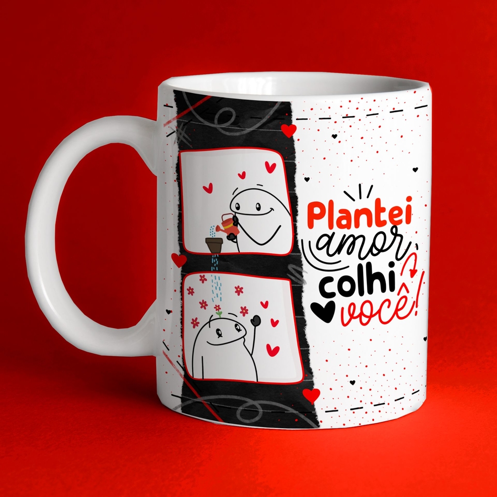 Caneca Personalizada Meme Flork - O Pouco Que Sei do Amor