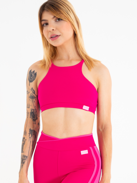 LEGGING LOLLA ROSA BARBIE COM HOT PINK - Mayuí Fitwear