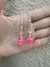 Conjunto dije Cielo y Cadena laminada plata 1000 premium Fucsia - comprar online