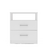 Mobi Buró de Madera Modelo Xiamen Color Blanco Largo 53.5 cm 2 Cajones Recámara - comprar en línea
