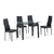 Mobi Comedor de Cristal con 4 sillas Modelo Pamplona Color Negro Largo 110 cm - comprar en línea