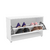 Mobi Zapatero de Madera Modelo Santa Marta Color Blanco Largo 75 cm para 4 Pares de Zapatos - MOBI MUEBLES