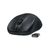 Mouse sem fio ambidestro preto modelo MSI 50 com receptor USB.