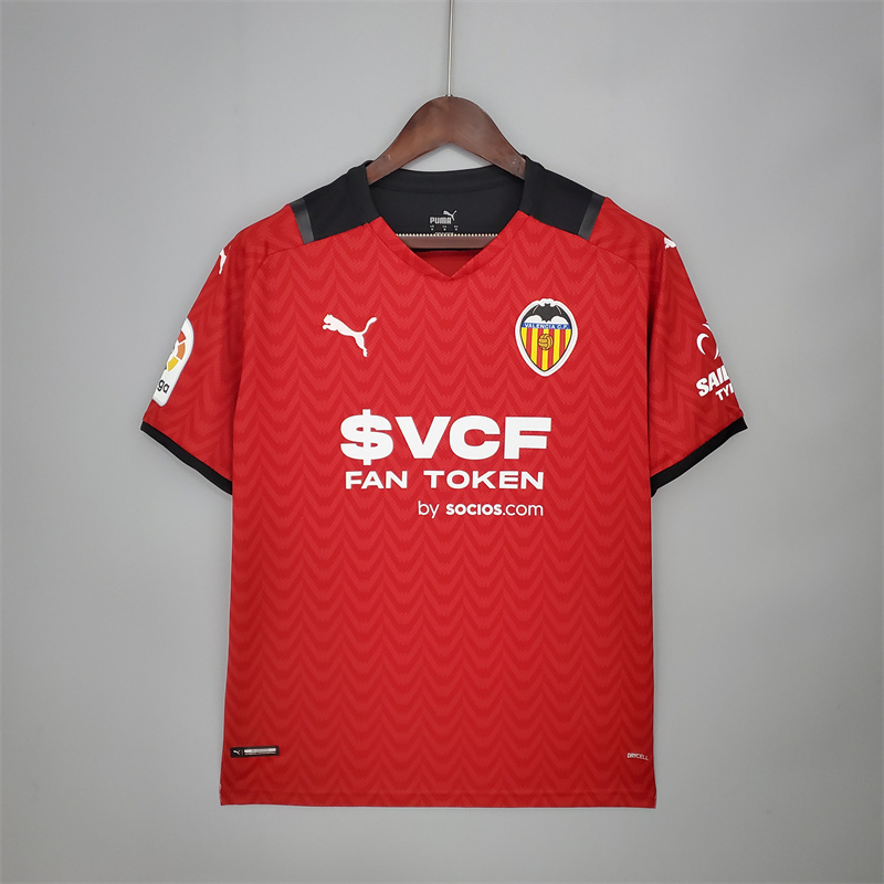 Camiseta Visitante Roja de Valencia 2021 22 AREA10