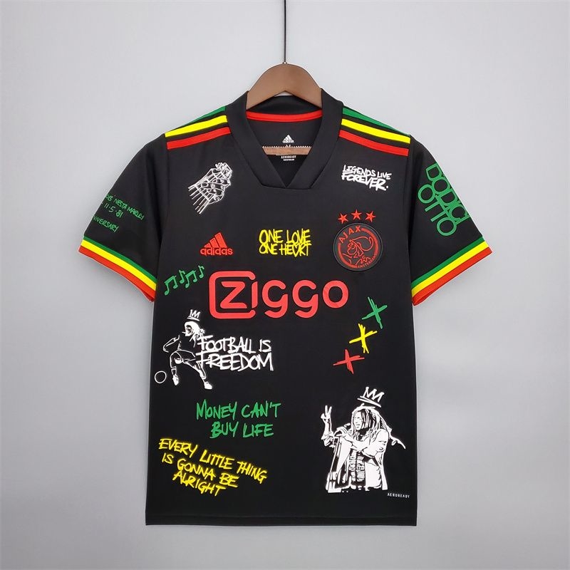 Camiseta Negra Bob Marley de Ajax 2021 22 AREA10