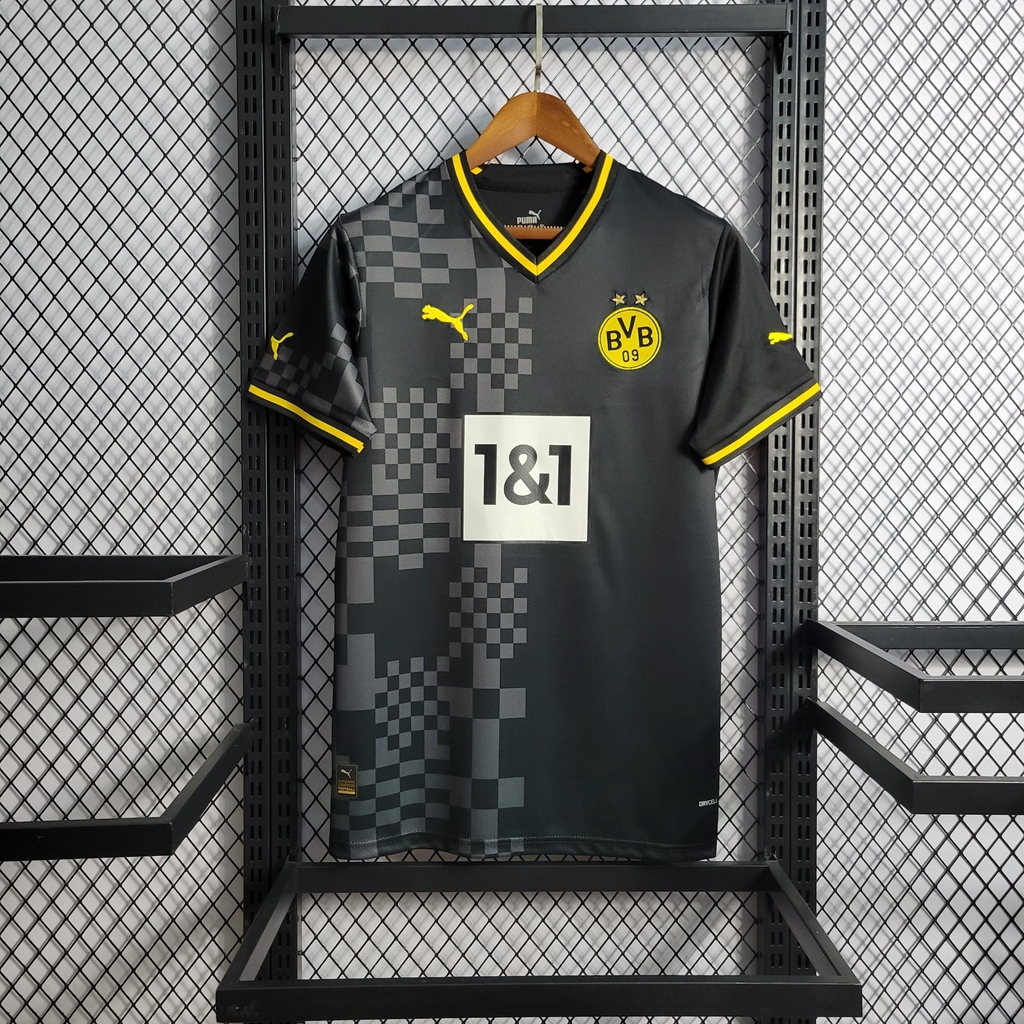 Camiseta Visitante Negra de Borussia Dortmund 2022 23 AREA10