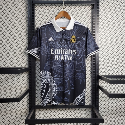 Camiseta negra del madrid hotsell