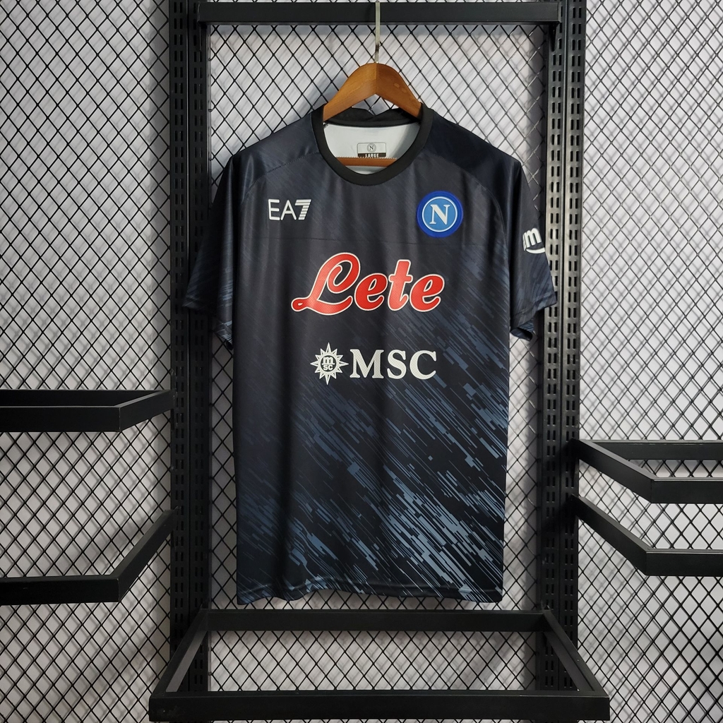 Tercera Camiseta Negra de SSC Napoli 2022 23 AREA10