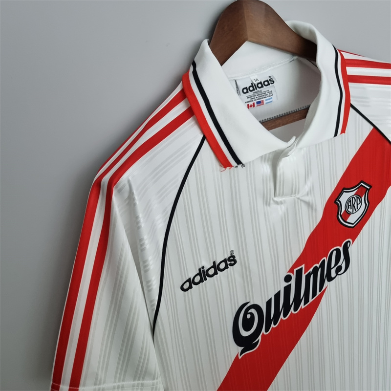 Camiseta Retro Local Blanca de River Plate 1996 AREA10