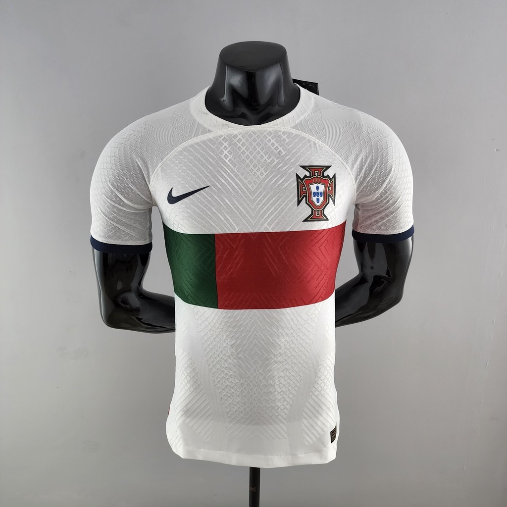Camiseta Jugador Visitante Blanca de Portugal 2022 AREA10
