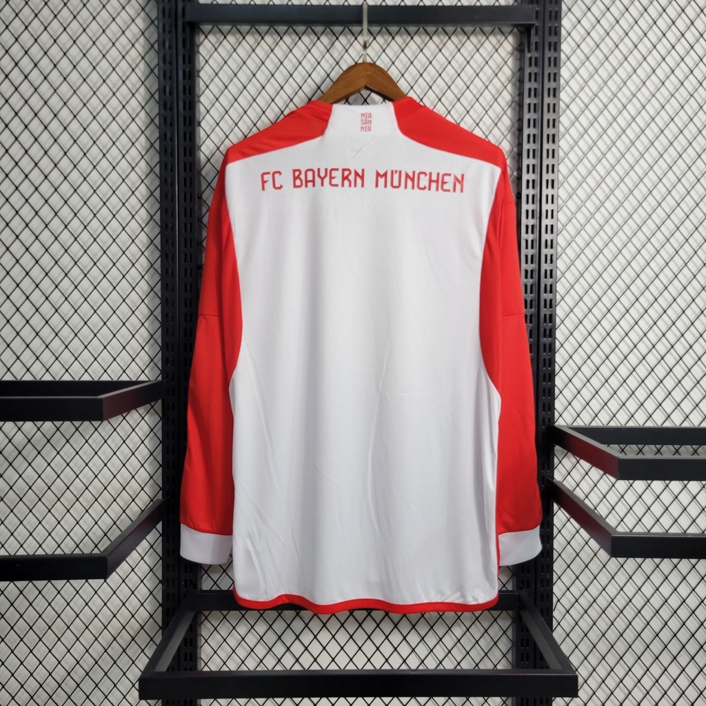 Camiseta Local Blanca Mangas Largas de Bayern Munich 2023 24 AREA10