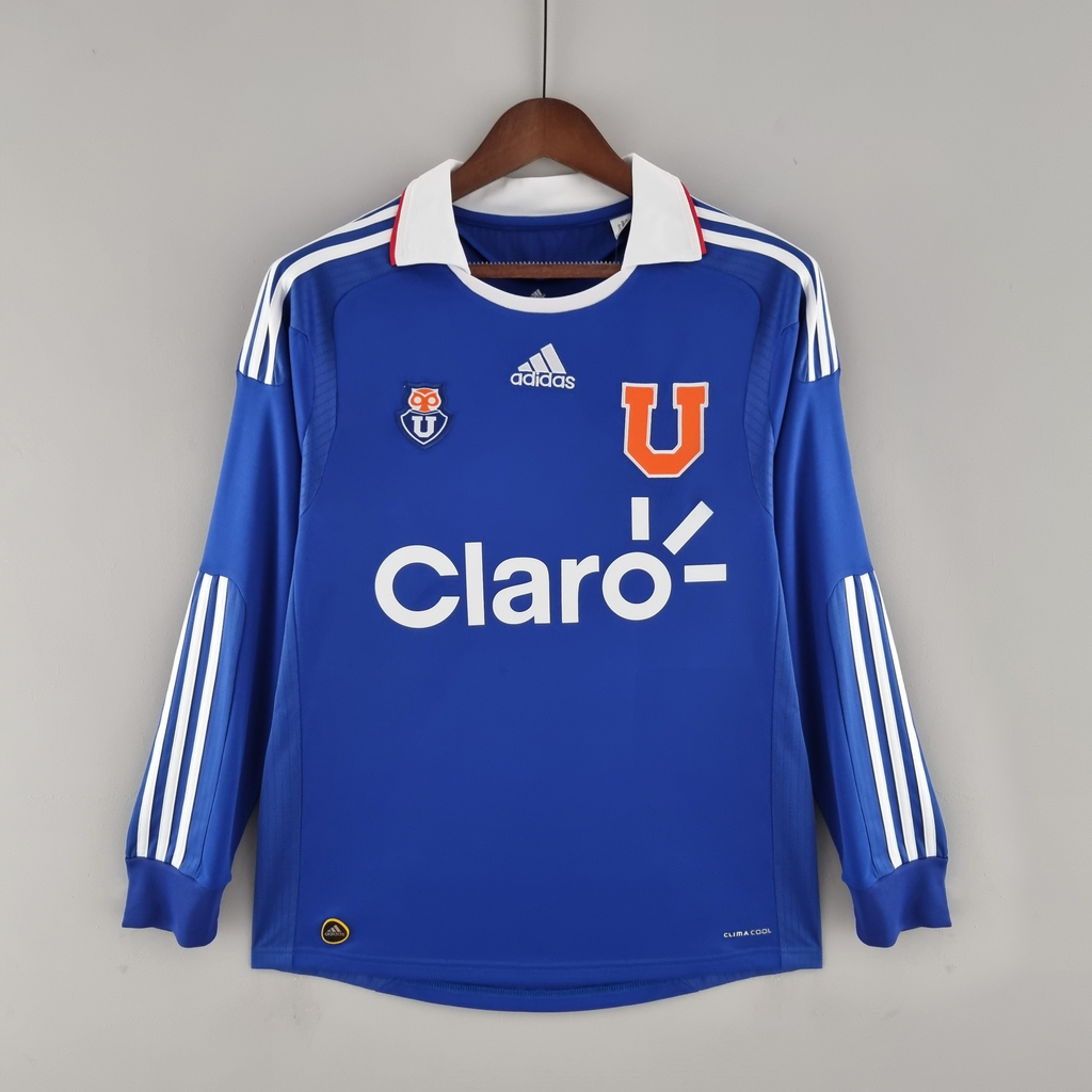 Camiseta Retro Azul Mangas Largas de Universidad de Chile 2011 AREA1