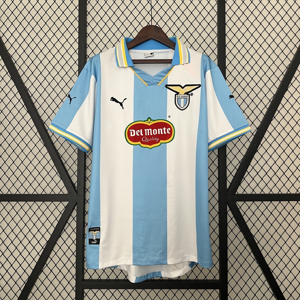 SS Lazio White and Blue Retro Shirt 1999 00 AREA10