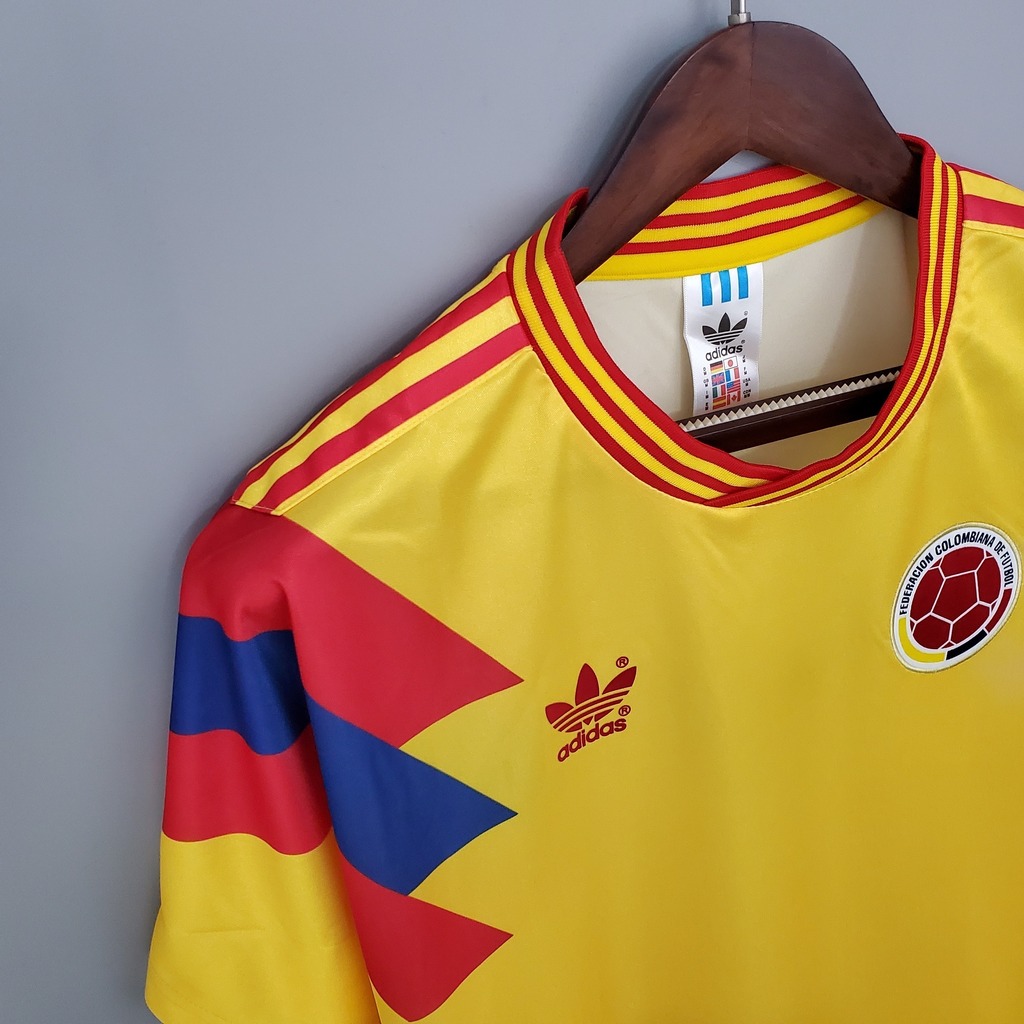 Colombia Yellow Retro Home Shirt 1990 AREA10