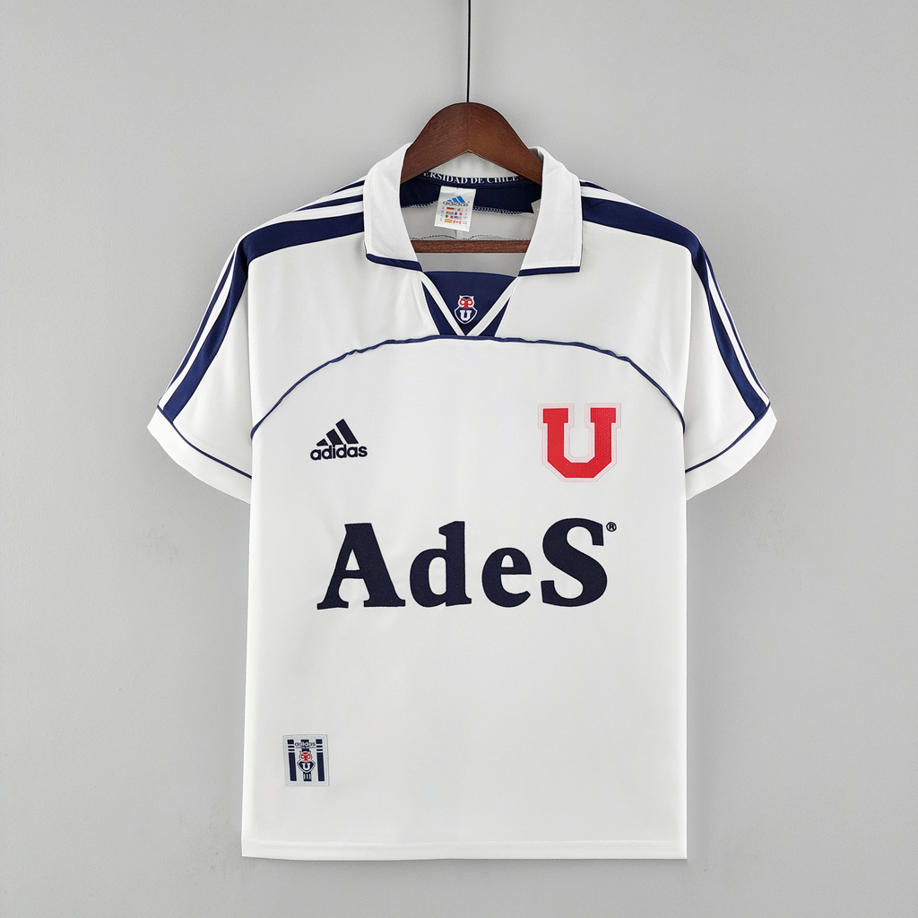 Camiseta Retro Visitante Blanca de Universidad de Chile 2001 AREA10