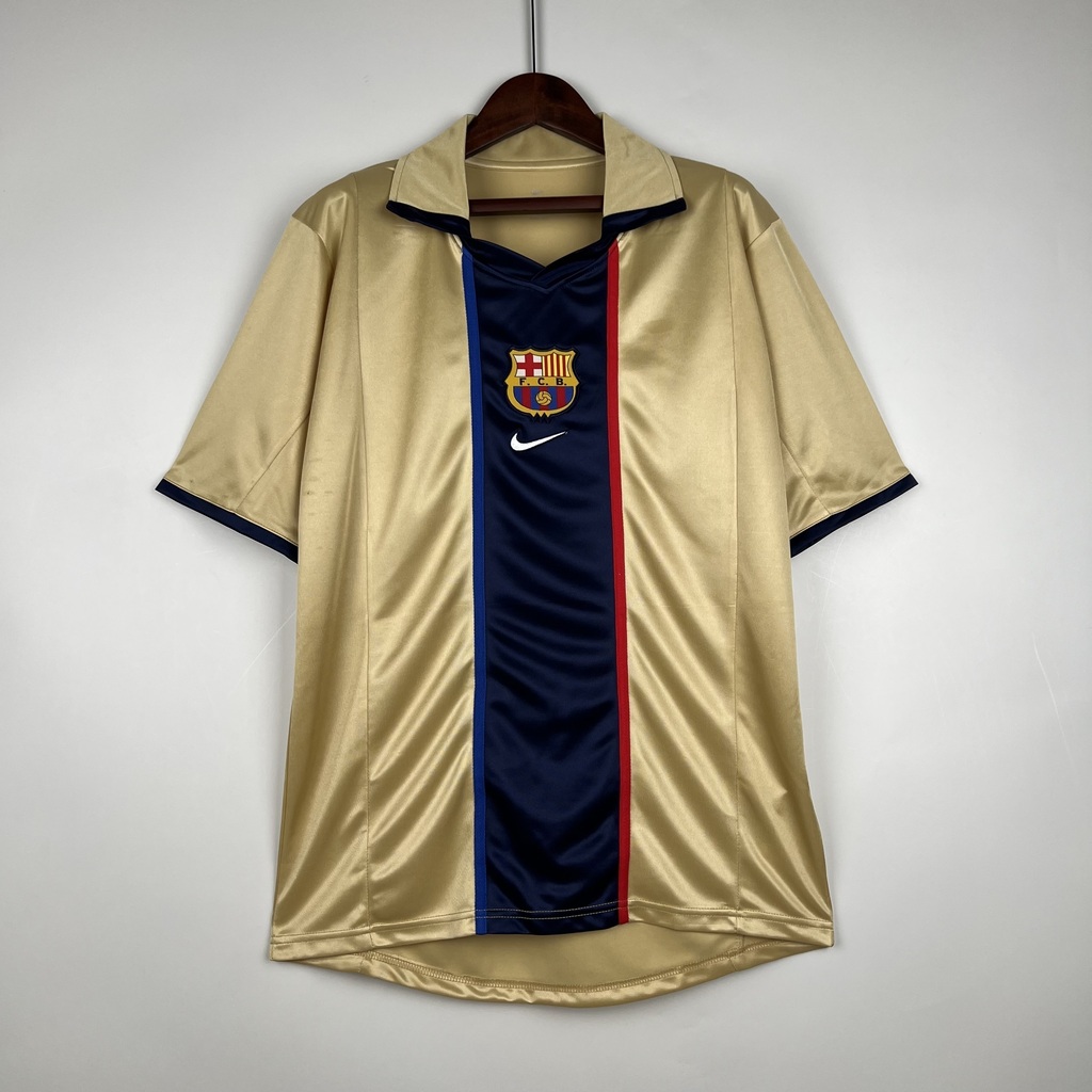FC Barcelona Golden Retro Away Shirt 2002 03 AREA10