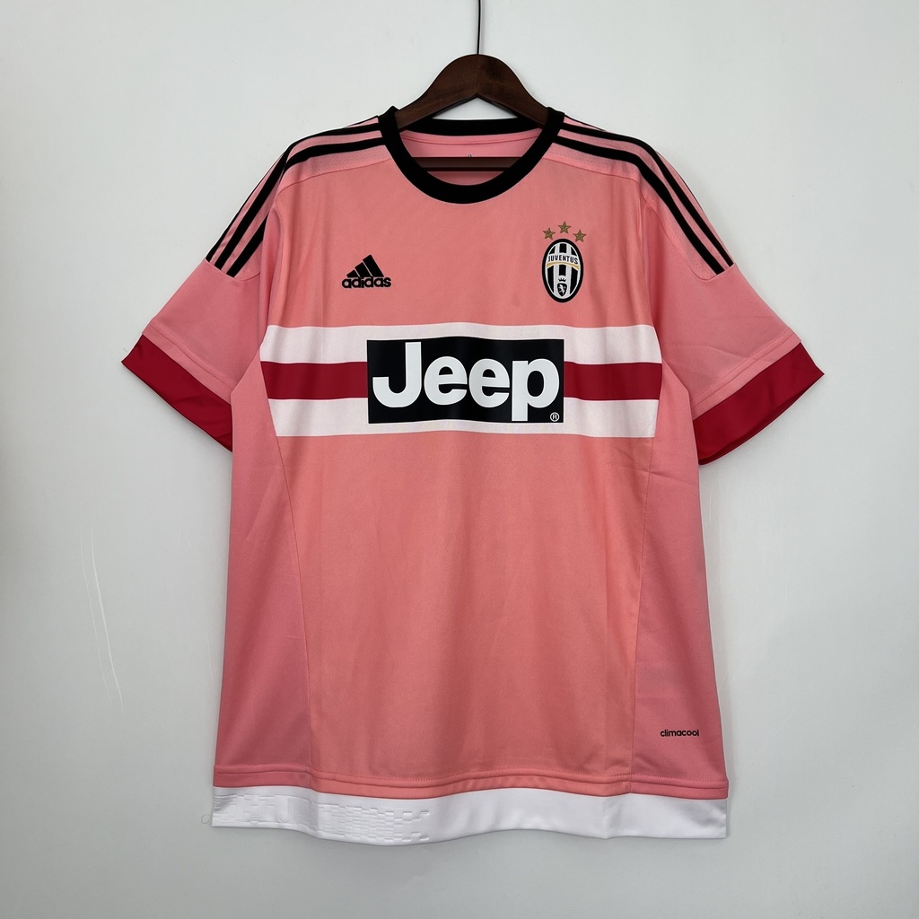 Juventus Pink Retro Away Shirt 2015 16 AREA10