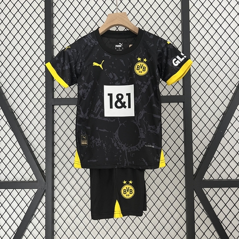 Borussia Dortmund 2023 24 Black Kids Kit