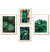 Kit 4 Quadros Decorativos Verde Folhagens (KIT4MC096)