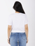 Blusa Cropped Branca Meia Malha 8750017 - comprar online