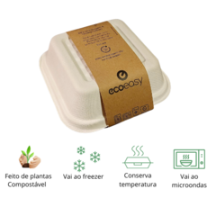 Embalagens Biodegradável 450ml Bentô Hamburguer Marmita - Ecoeasy Embalagens sustentáveis