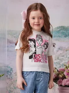 Blusa Infantil Princesas Disney Animê