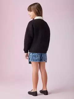 Shorts Saia Com Pregas Jeans Animê na internet