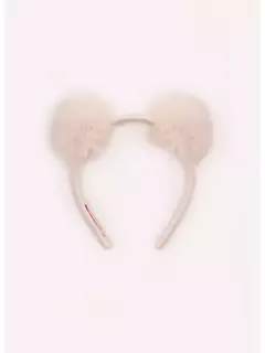 Arco Pompom Pele Rosa Dolce Pituchinhus