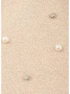 Blusa Cropped Tricot Shine Dourado Pituchinhus - Bolhinhas de Sabão