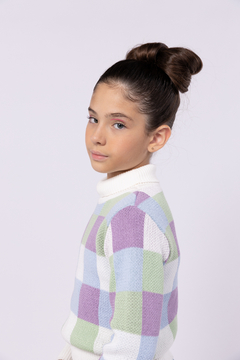Blusa em Tricot Multicolorido Um Mais Um - comprar online