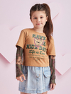 Blusa Ursinho Mangas de Tule Toffee Momi