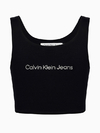 Cropped Cotton Preto Calvin Klein