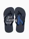 CHINELO CKJ SILK LOGO BASICO COM CK MARINHO CALVIN KLEIN