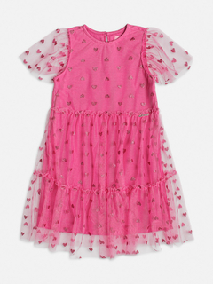 Vestido Tule Coração Pink Magenta Momi - comprar online