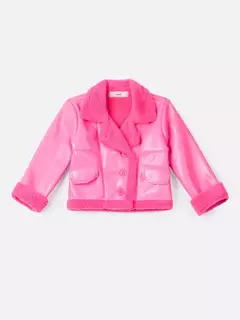 Jaqueta Pink Fake Leather Animê - comprar online