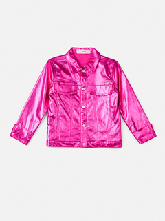 Jaqueta Metalizada Pink Luz Animê - comprar online