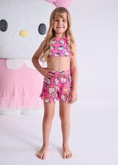 SHORTS SAIDA DE PRAIA HELLO KITTY MOMI - PRÉ-VENDA