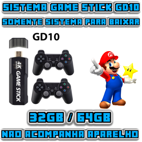 IMAGEM PERSONALIZADA + CARTÃO 64GB PARA GAME STICK 4K LITE - Retro Game do  Jr