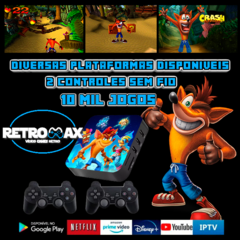 VIDEO GAME RETRO 11 MIL JOGOS + 2 CONTROLES PSX (SEM FIO) - comprar online