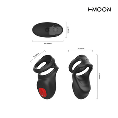 00071 | Anel peniano e escrotal em silicone com estimulador - I-MOON - E-VARIEDADES