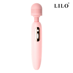 00147 | Vibrador Varinha Mágica recarregável com 10 modos de vibração e mutivelocidade - LILO