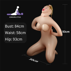 00200 | Boneca do amor inflável realista com posição de vaqueira suporta até 113 kgs -Cowgirl Style Love Doll - LOVETOY